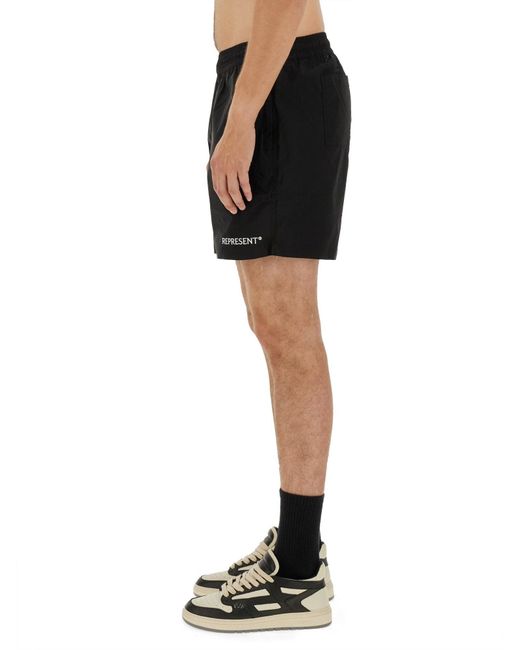 Bermuda Con Logo di Represent in Black da Uomo