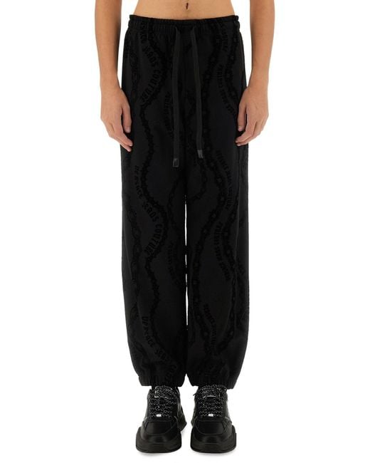 Versace Jeans Couture Black All Over "Chain" Jogging Pants for men