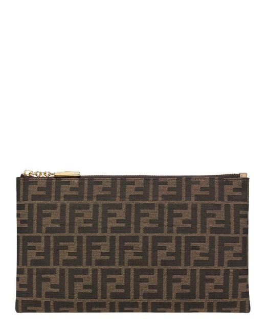 Fendi Gray Pouch "Baguette" Medium