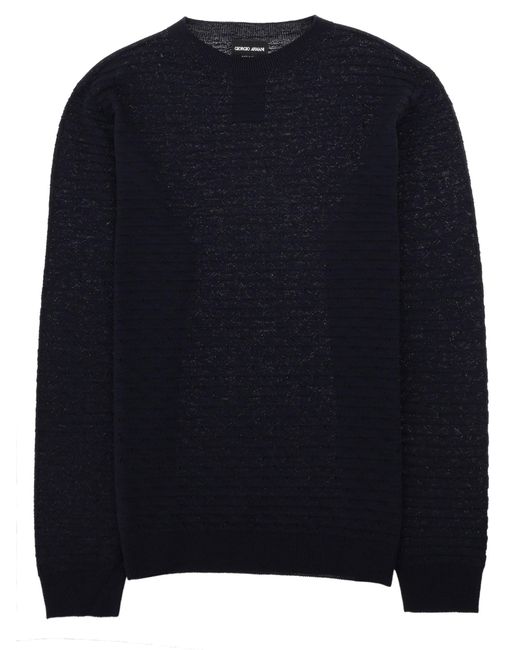 Giorgio Armani Blue Maglia Girocollo for men