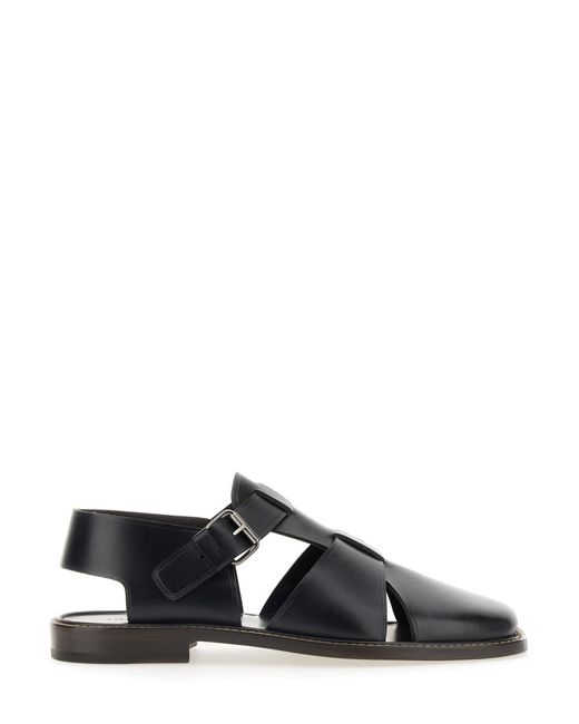 Lemaire Leather Sandal in Black for Men | Lyst