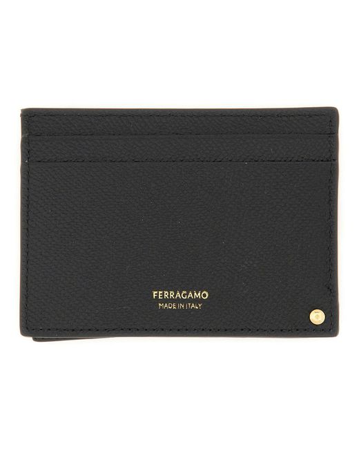 Portacarte in pelle nera di Ferragamo in Black da Uomo
