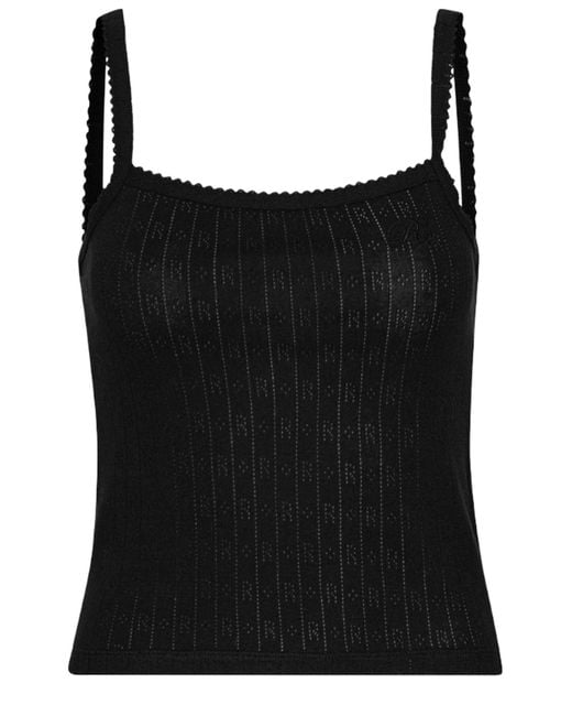 ROTATE BIRGER CHRISTENSEN Black Top "Pointelle"