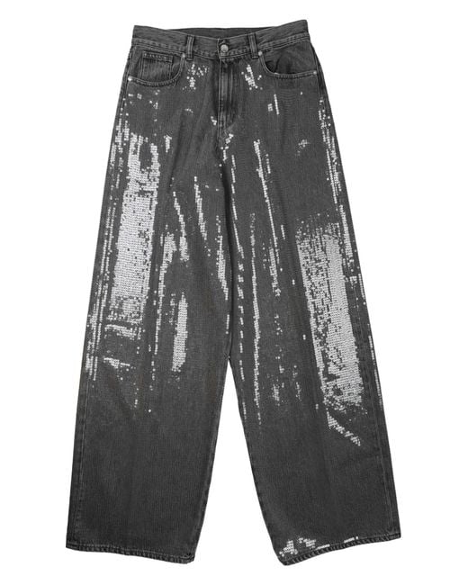 Nine:inthe:morning Gray Jeans Con Paillettes