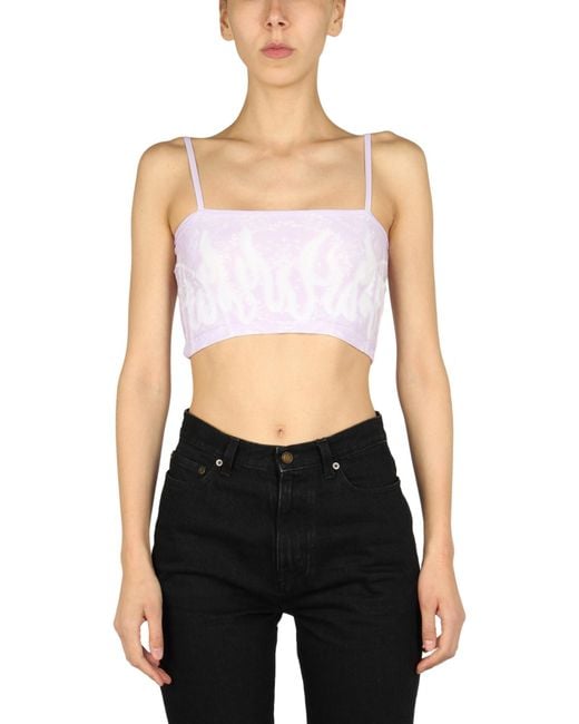 Vision Of Super Black Paisley Pattern Cropped Top