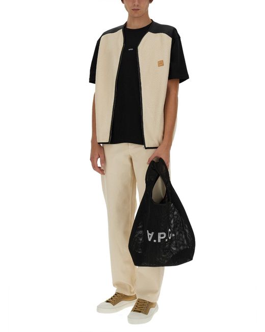 A. P.C. Gilet Nate di A.P.C. in Natural da Uomo
