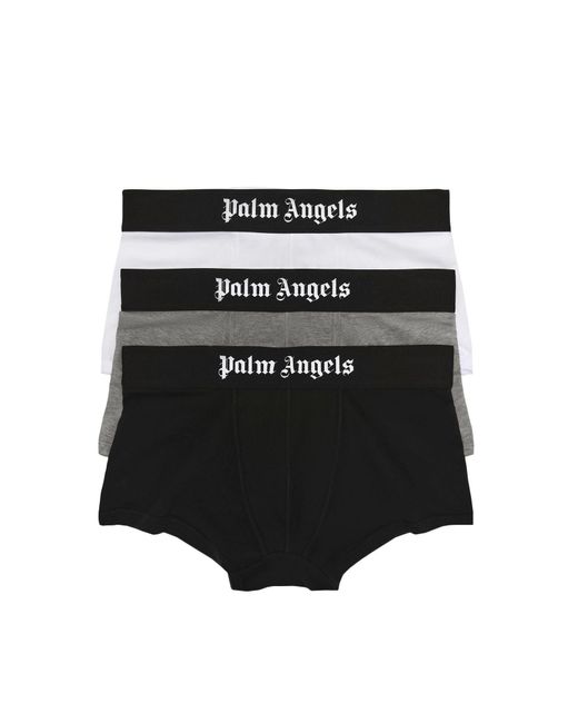 Confezione Da Tre Boxer di Palm Angels in Black da Uomo
