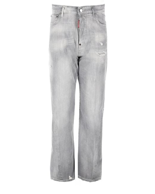 DSquared² Gray Jeans "Loose Twist" for men