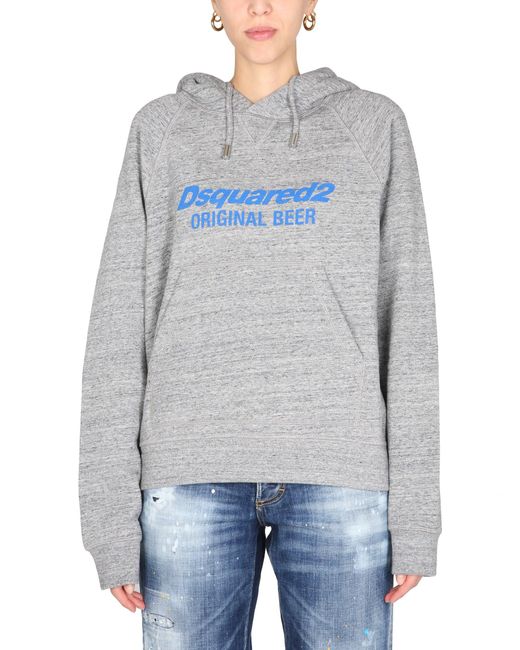 DSquared² Gray Heathered Hoodie