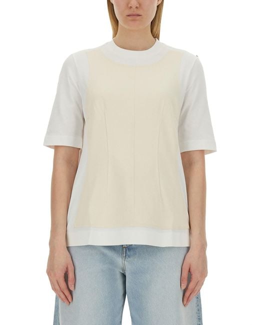 Sportmax White Solid Crew Neck T-Shirt