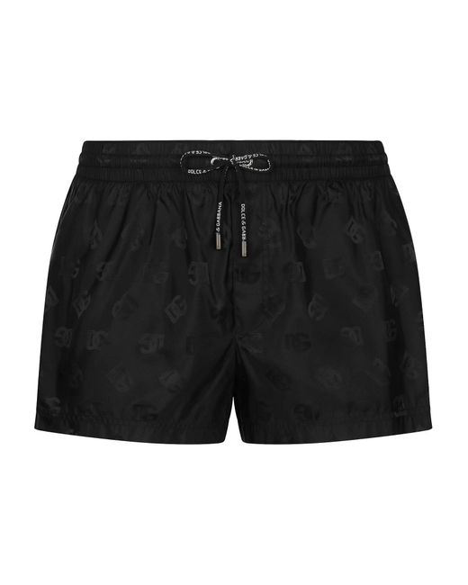 Dolce & Gabbana Black Swimsuit With Logo for men