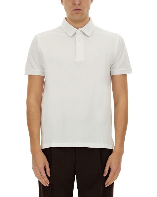 Etro White 'Pegaso' Polo Shirt for men
