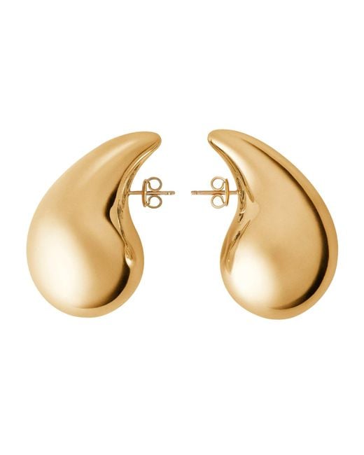 Bottega Veneta Metallic Large "Drop" Earrings