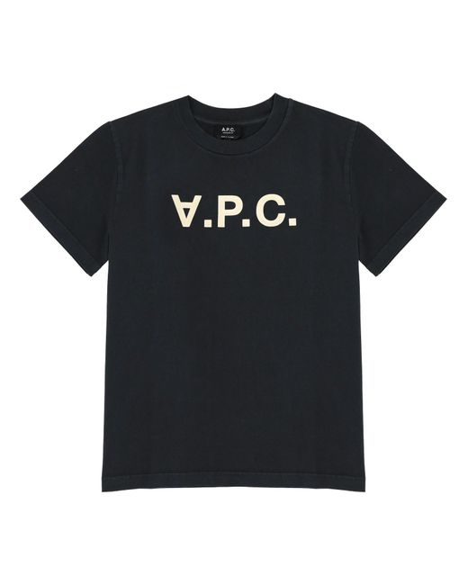 A.P.C. Black T-Shirt With Logo