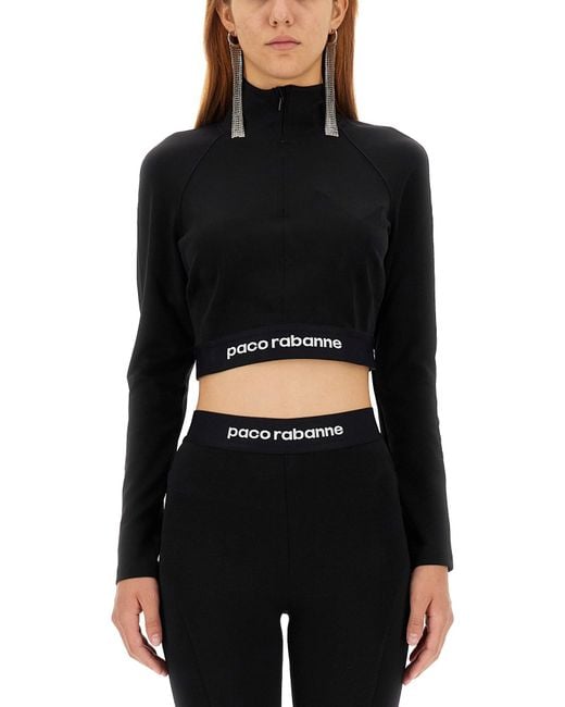 Rabanne Black Top Cropped