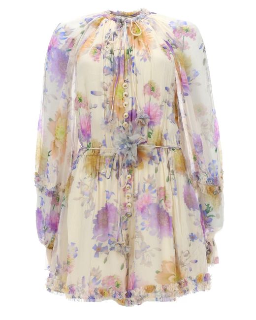 Zimmermann White Luna Ruffled Playsuit