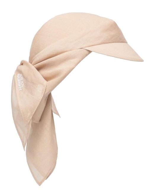 Ruslan Baginskiy White Logo Embellished Straw Hat
