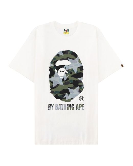 A Bathing Ape White Cotton T-Shirt for men