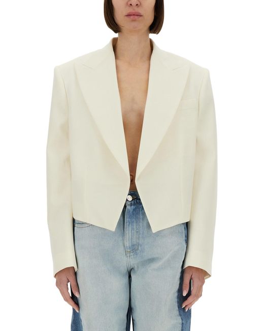 Stella McCartney White Cropped" Blazer