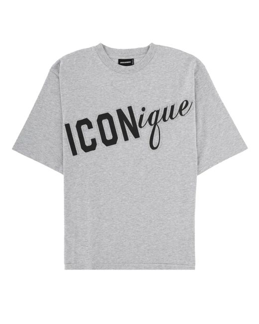 DSquared² Gray T-Shirt Con Stampa for men