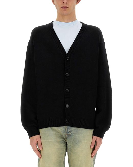 KENZO Black Regular Fit Cardigan With Embroidered Tiger Academy for men
