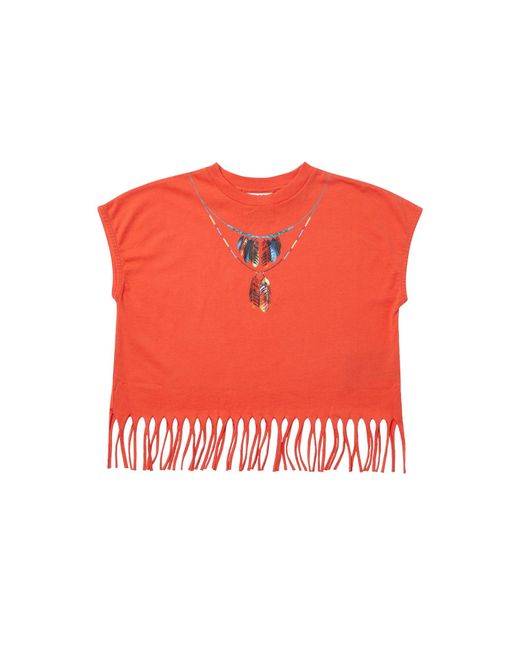 Marcelo Burlon Red Top With Bangs