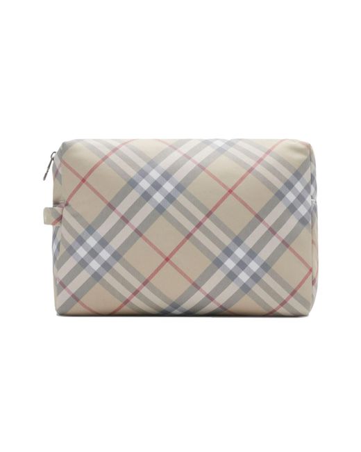 Burberry Gray Chk Diaper Pouch