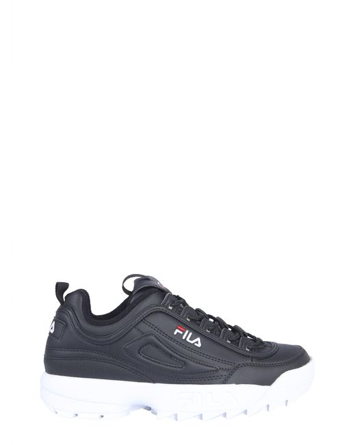 fila black leather shoes