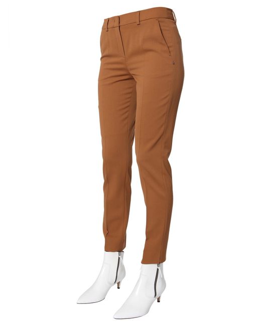 PANTALONE MORETTO IN LANA VERGINE di Max Mara in Brown