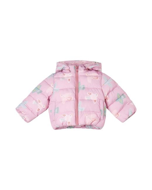 Stella McCartney Pink Down Jacket "Birds"