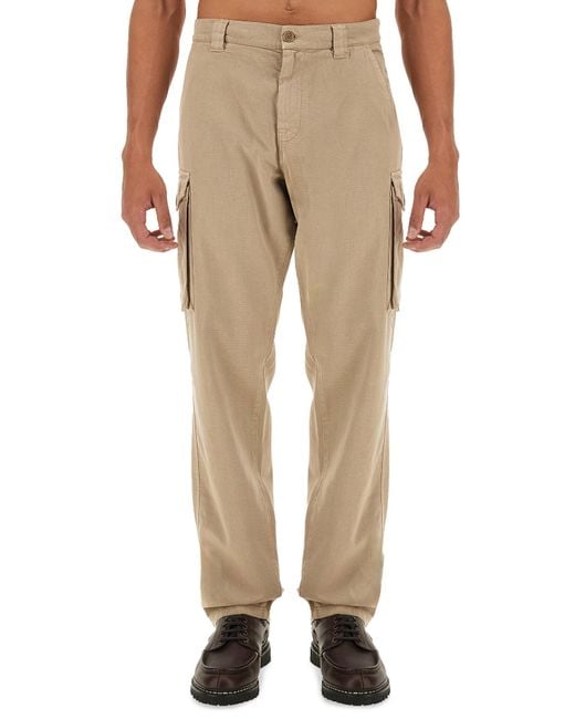 Aspesi Natural Straight Leg Cargo Pants for men