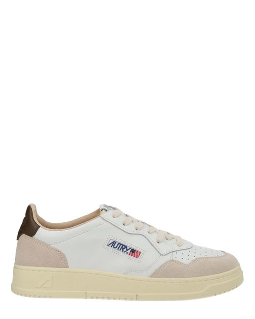 Autry White Medalist Low Sneaker for men