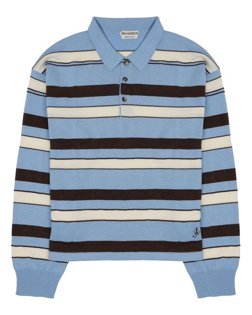 J.W. Anderson Blue Polo Shirt Rugby Cotton for men