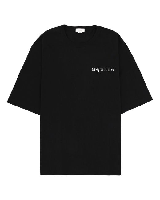 McQueen Black Oversized Mcqueen T-Shirt for men