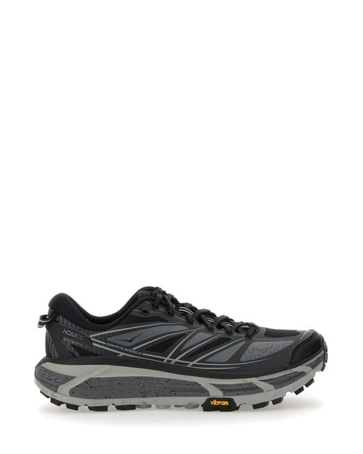 Hoka One One Black 'Mafate Speed 2' Low Top Sneakers With Logo Print On The Side