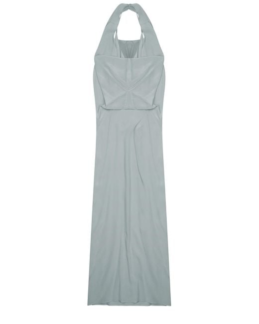 Alysi Blue Abito Lungo Con Scollo