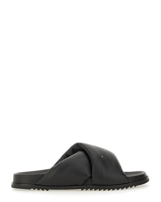 Sandalo Slide di Rick Owens in Black da Uomo