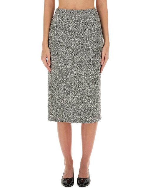 Tory Burch Gray Tweed Skirt