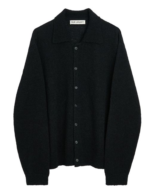 Our Legacy Black Cardigan With Buttons for men