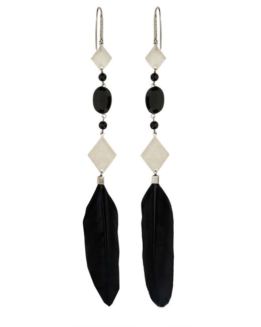 Orecchini "Dancing Feather" di Isabel Marant in Blue