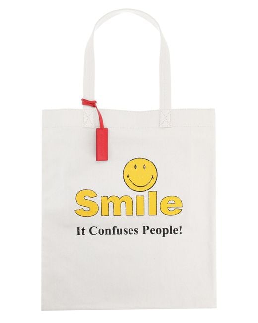 DSquared² White Smiley X D2 Tote Bag
