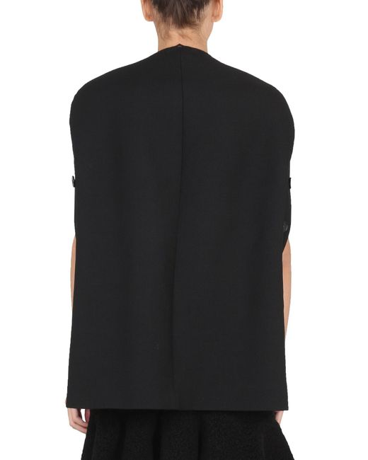Vegine Wool Cape-Donna di Jil Sander in Black