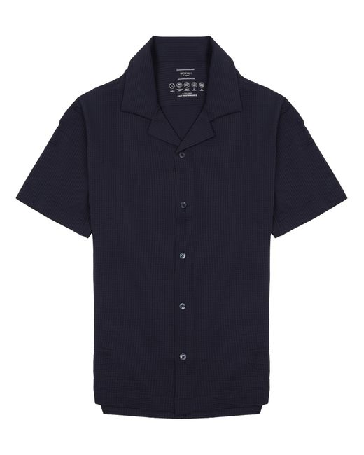 ARCHIVIUM BE UPDATED Blue Camicia Con Collo Bowling for men