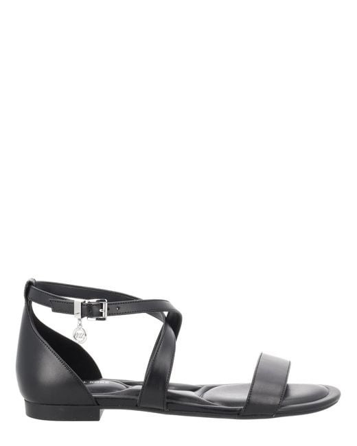 MICHAEL Michael Kors Black Cow Leather Sandals