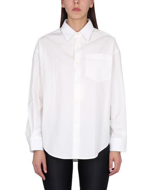 AMI White Boxy Fit Shirt