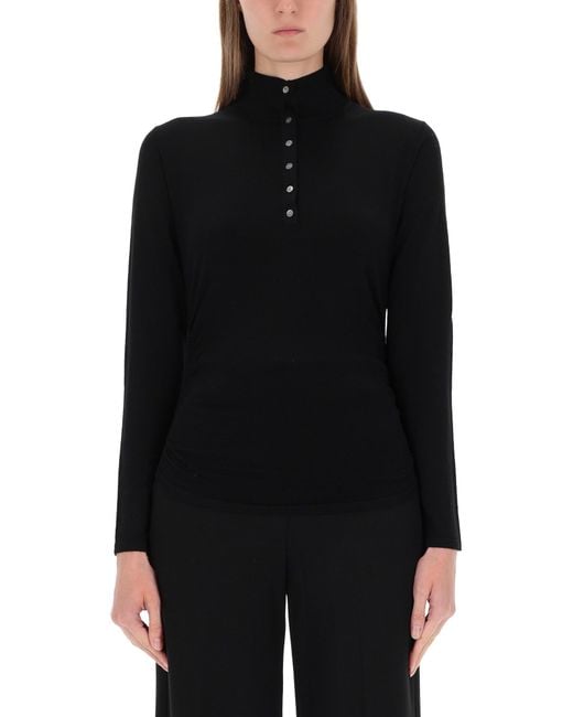 Theory Black Jersey Henley