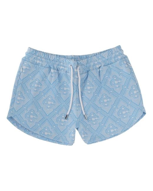 Casablanca Blue Monogram Weave Shorts