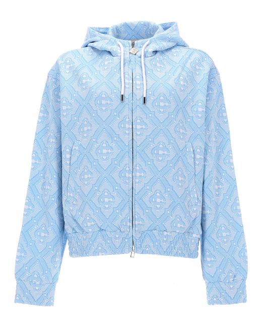 Casablanca Blue Jacquard Hood Sweatshirt
