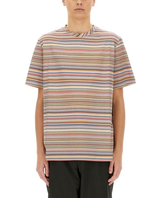 Paul Smith Gray Striped T-Shirt for men
