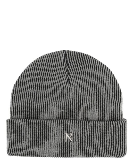 Represent Gray Ribbed Beanie for men